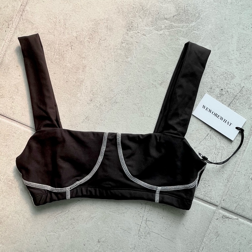 *NWT* WeWoreWhat Black Bra Top